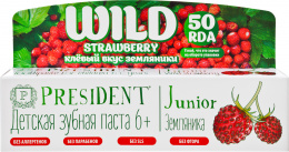 Зубная паста PRESIDENT Junior 6+  со вкусом земляники 