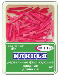Клинья фиксирующие розовые деревянные 100 шт. "ТОР ВМ"