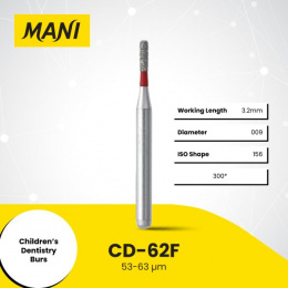 Боры алмазные,CD-62F(красные) MANI, упак(5шт)