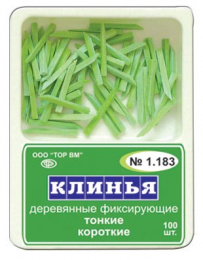 Клинья фиксирующие зеленые деревянные 100 шт. "ТОР ВМ"