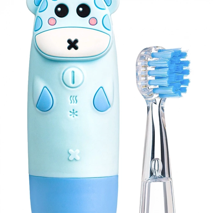 Детская электрическая звуковая зубная щетка Revyline RL 025 Baby, голубая