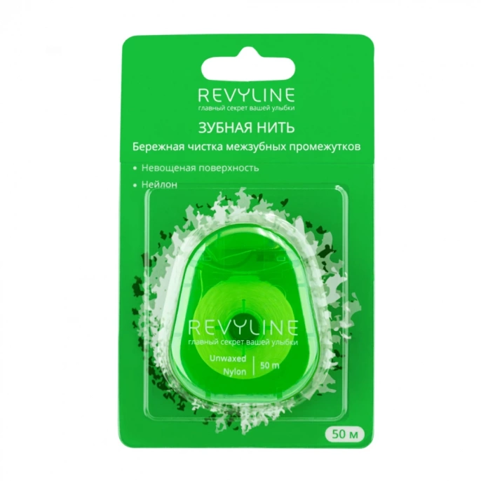 Зубная нить Revyline нейлон, mini невощеная, 50 м