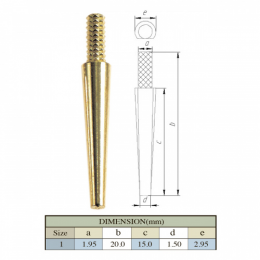 Штифт DOWEL-PIN золотистый, 20 мм 03035