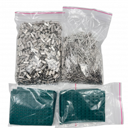 Би-пины со втулками Bi-V-Pin with Sleeve никелированные короткие, 1000шт
