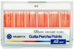 Гуттаперчевые штифты (120 шт.) МЕТА №45