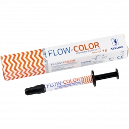 FLOW-COLOR - композитный материал для восстановления зубов, шпр. 1 гр (цвет Orange)