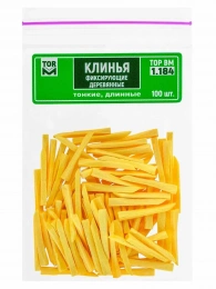 Клинья фиксирующие желтые деревянные 100 шт. "ТОР ВМ"
