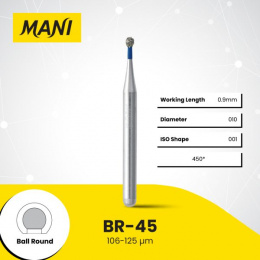 Боры алмазные,BR-45(синие), MANI, упак(5шт)