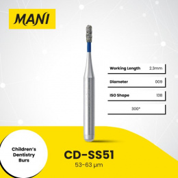 Боры алмазные,CD-SS51(синие), MANI, упак(5шт)