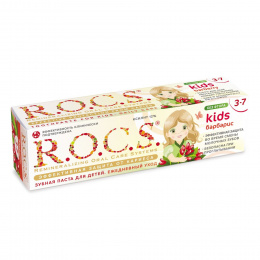 Зубная паста R.O.C.S. Kids Барбарис от3-7 лет 45 гр.