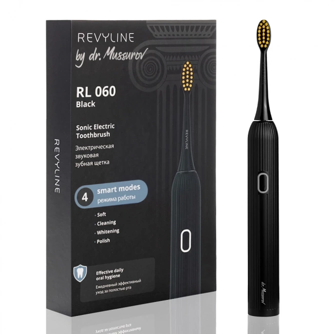 Электрическая звуковая зубная щетка Revyline RL 060, черная