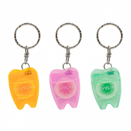 Зубная нить Revyline floss mini вощеная 15 м, дорожный брелок, 15 м 