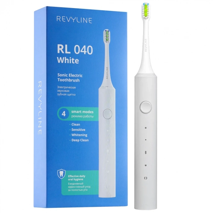 Электрическая звуковая зубная щетка Revyline RL 040, белая