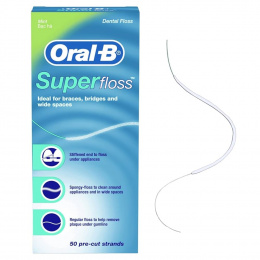 Зубная нить, Super floss, 50 нитей
