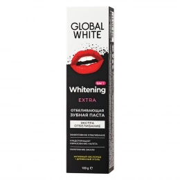 Зубная паста GLOBAL WHITE "Экстра отбеливающая. Активный кислород"/ "Extra whitening. Active oxygen"