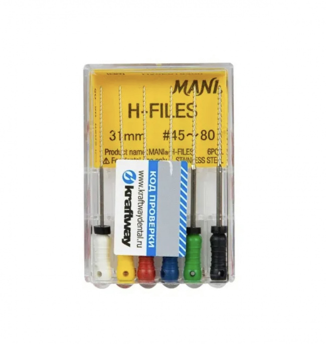 H-Files №45-80 MANI 6шт, 31мм