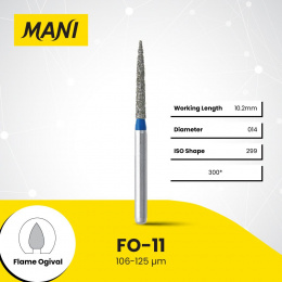 Боры алмазные,FO-11(синие), MANI, упак(5шт)