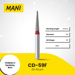 Боры алмазные,CD-59F(красные) MANI, упак(5шт)