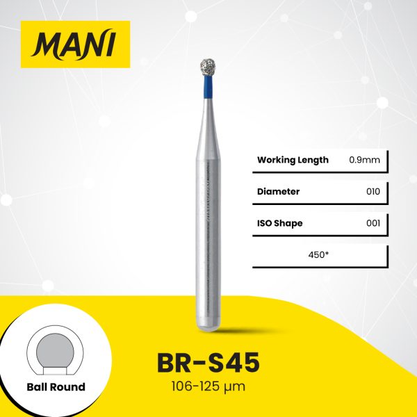 Боры алмазные,BR-S45(синие), MANI, упак(5шт)