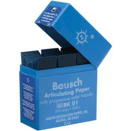 Bauch  Артикуляционная бумага  200 микрон  пластиковый бокс (синий) BK 01