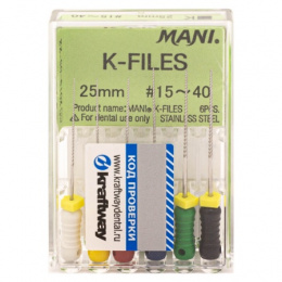 K-Files №15-40  MANI 6шт, 25мм