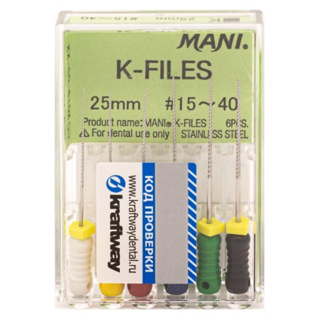 K-Files №15-40  MANI 6шт, 25мм