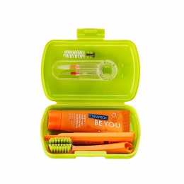 Дорожный набор Орто (зеленый): CS5460 ortho, пробник Be You orange, ершики CPS14 + CPS18 ortho, CPS0