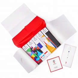 PRESENT SET "MONTCAROTTE ABSTRACTION BRUSH COLLECTION" 5 pcs/ Набор подарочный зубных кистей "MONTCA