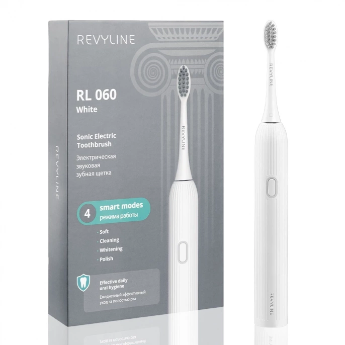Электрическая звуковая зубная щетка Revyline RL 060, белая