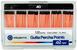 Гуттаперчевые штифты (120 шт.) МЕТА №40