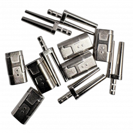 Би-пины со втулками Bi-V-Pin with Sleeve никелированные короткие, 1000шт