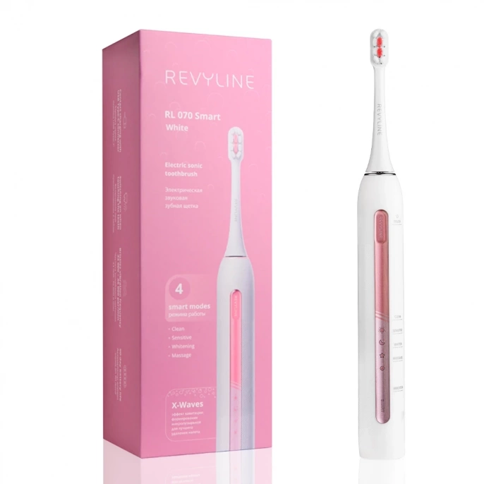 Электрическая звуковая зубная щетка Revyline RL 070, белая 