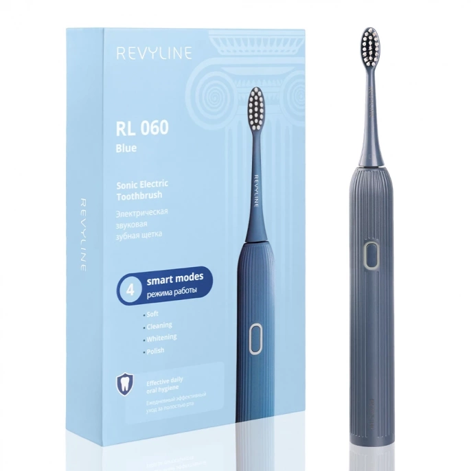 Электрическая звуковая зубная щетка Revyline RL 060, голубая