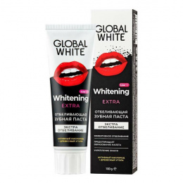 Зубная паста GLOBAL WHITE "Экстра отбеливающая. Активный кислород"/ "Extra whitening. Active oxygen"
