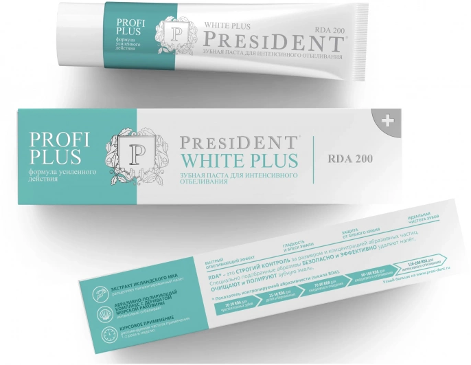 Зубная паста PRESIDENT White Plus 30 ml