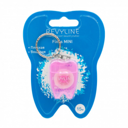 Зубная нить Revyline floss mini вощеная 15 м, дорожный брелок, 15 м 