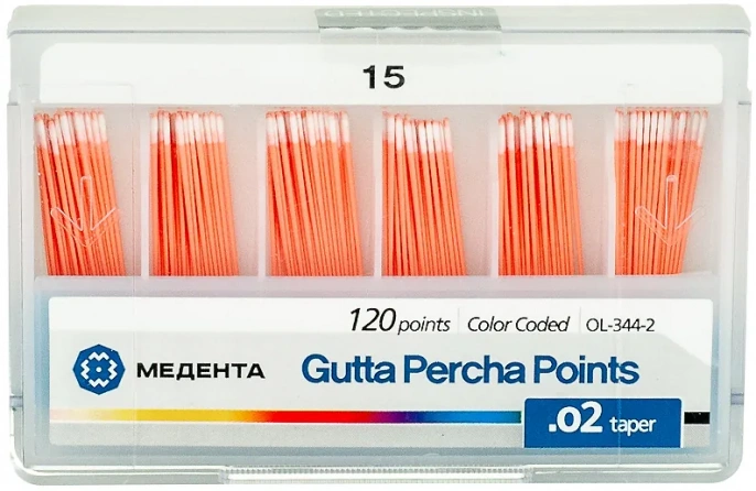 Гуттаперчевые штифты (120 шт.) МЕТА №15