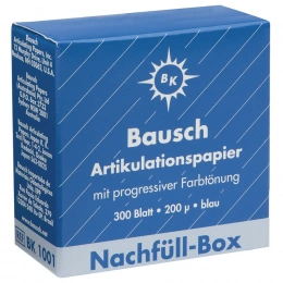 Bauch  Артикуляционная бумага  200 микрон  картонный бокс (синий) BK 1001