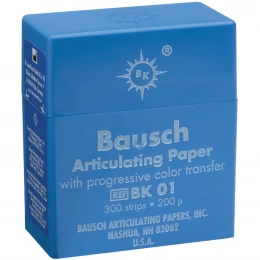 Bauch  Артикуляционная бумага  200 микрон  пластиковый бокс (синий) BK 01