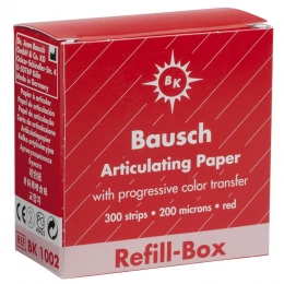 Bauch  Артикуляционная бумага  200 микрон  картонный бокс (красный) BK 1002