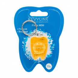 Зубная нить Revyline floss mini вощеная 15 м, дорожный брелок, 15 м 