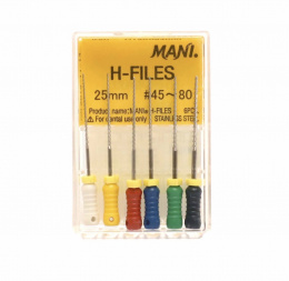 H-Files №45-80 MANI 6шт, 25мм