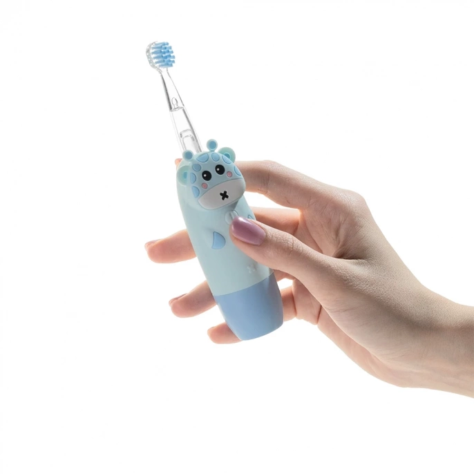 Детская электрическая звуковая зубная щетка Revyline RL 025 Baby, голубая