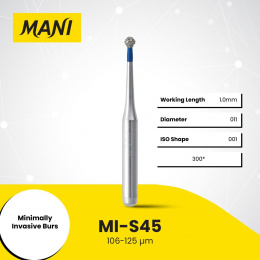 Боры алмазные,MI-S45,(синие) MANI, упак(5шт)