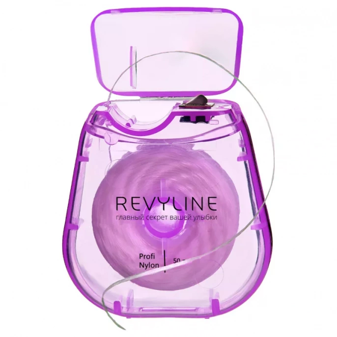 Зубная нить Revyline 1050D нейлон, широкая, невощёная, 50 м.